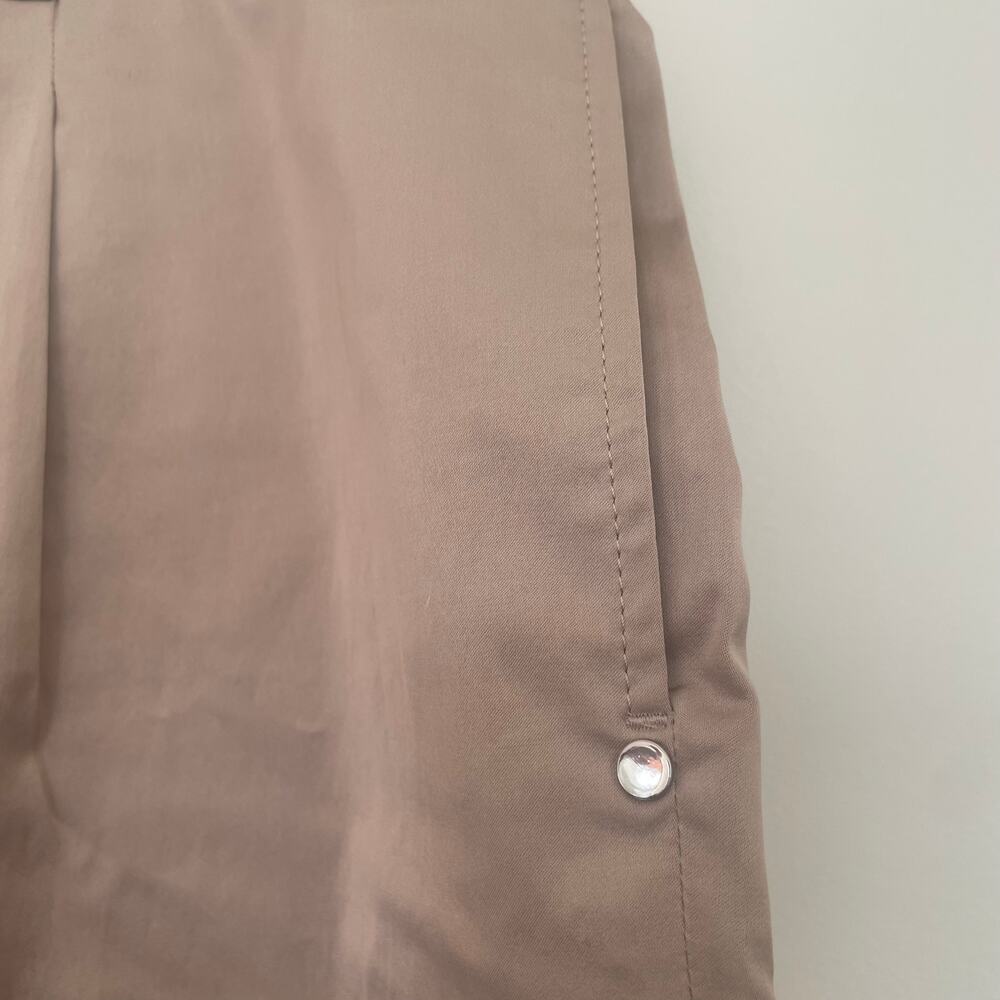 NWT Lafayette 148 New York Sz L pleated city shorts in sandstone retail $298 - Picture 14 of 14
